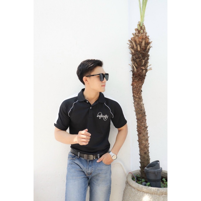 Áo Thun Nam Polo Cổ Bẻ Chất Cotton Mềm Co Giãn Tốt Đủ Size Phối Vai Mặc Đẹp Lịch Lãm NEW UNISEX