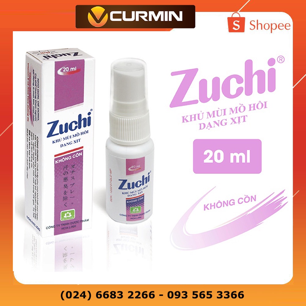 Zuchi xịt khử mùi hôi nách từ thảo dược - chính hãng