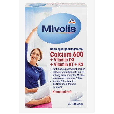 Viên uống Mivolis Calcium 600 hộp 30 viên