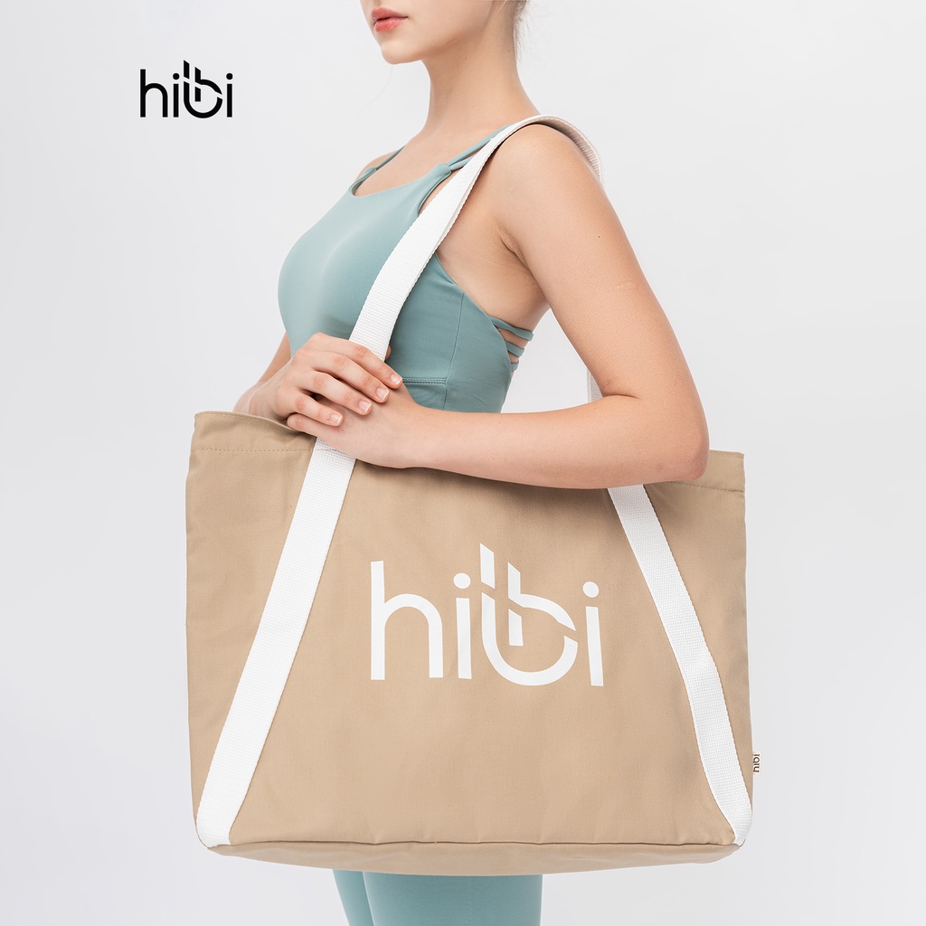 Túi Tote thời trang Big size phối dây trắng Hibi Sports A012, chất liệu Canvas cao cấp phù hợp đi chơi, đi tập
