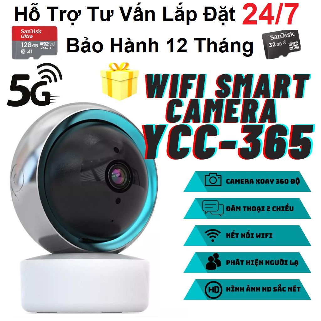 Camera YCC 365 Phiên Bản Mới Nhất 2023 - Theo Dõi Chuyển Động - Kết Nối Không Dây - Đơn Giản Dễ Sử Dụng - Hỗ Trợ Lắp Đặt