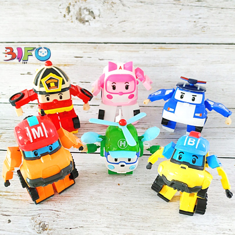 Đồ chơi biến hình biệt đội xe robocar Poli 2 trong 1