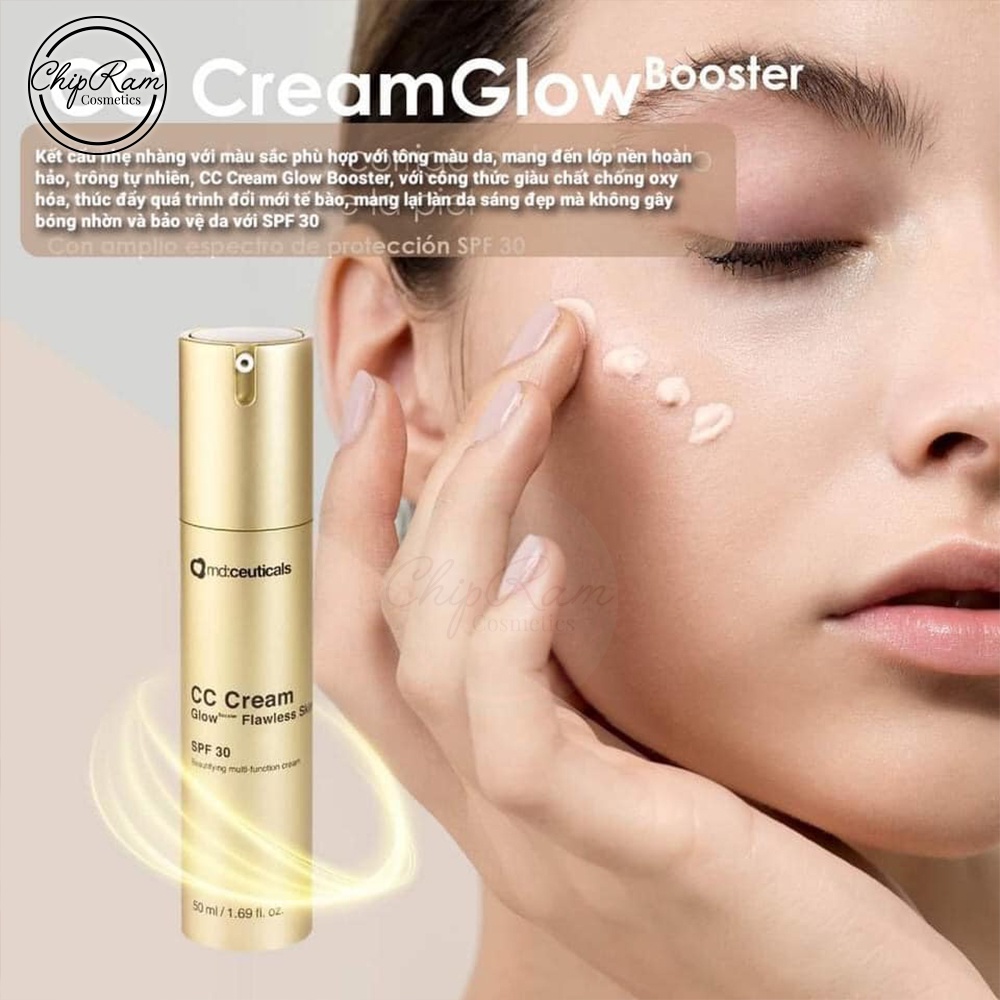 Sample kem nền MD:Ceuticals CC Cream Glow Flawless Skin chống nắng SPF 30