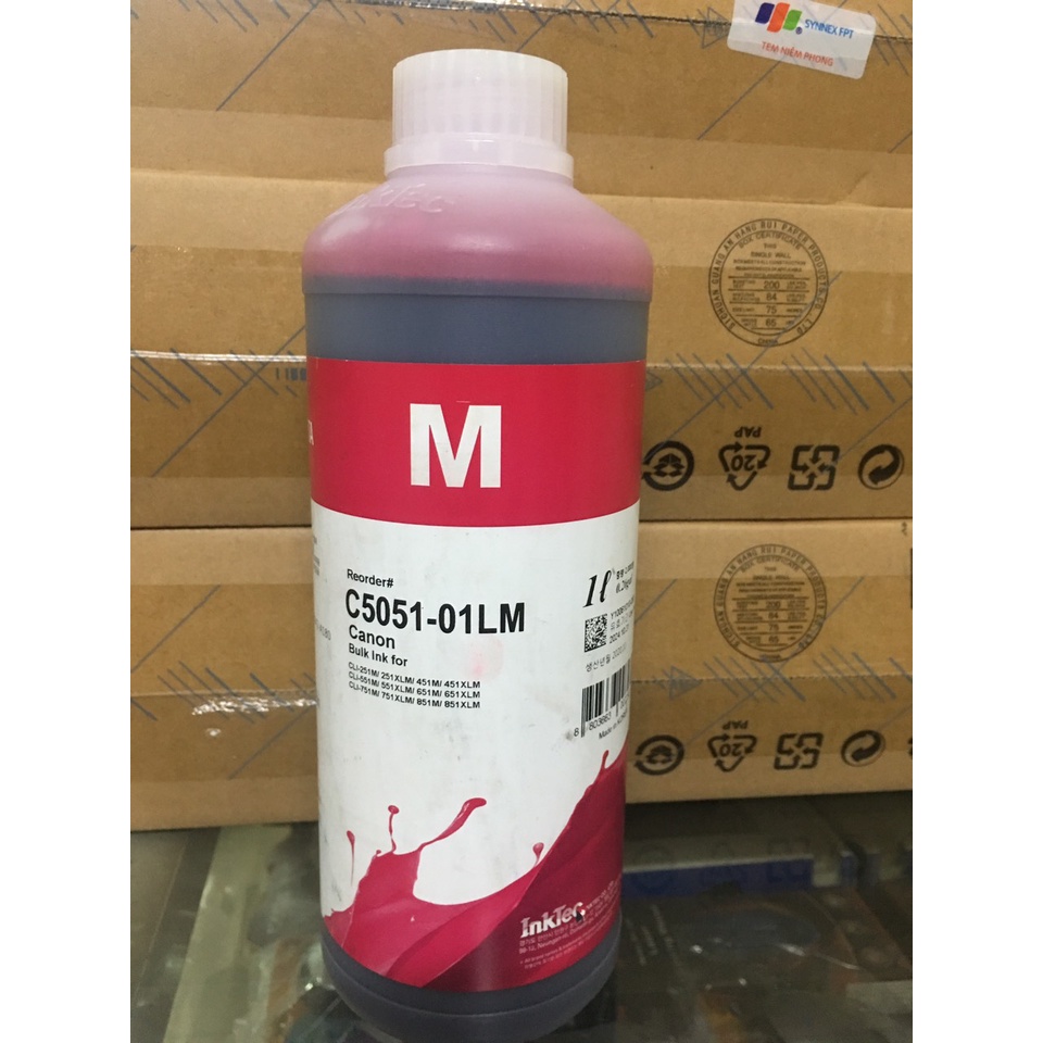Mực in InkTec Hàn Quốc 1 Lít dùng cho tất cả máy in phun màu Canon - HP