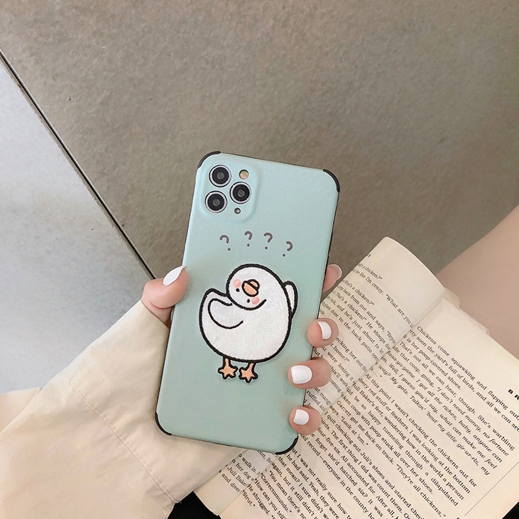 Ốp lưng iphone thêu vịt vui nhộn 5/5s/6/6plus/6s/6splus/7/7plus/8/8plus/x/xr/xs/11/12/pro/max/plus/promax - Awifi H4-1 | BigBuy360 - bigbuy360.vn