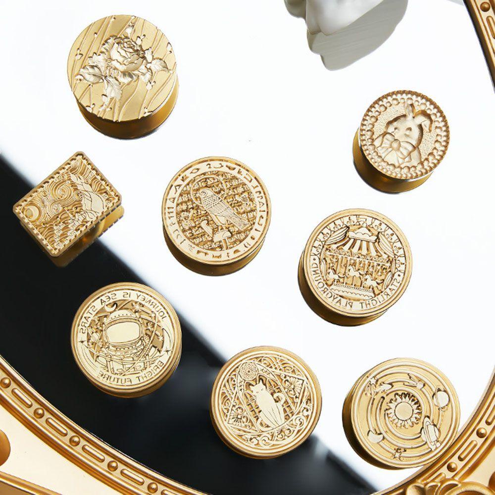 DAPHNE Envelopes Wax Seal Stamp Scrapbooking Sealing Stamp Head Cartoon Animal Series Festival New Year Gift Wrappin Wedding Invitations Retro Vintage Cards Copper Brass