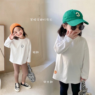 Áo Thun Cổ Tròn In Chữ Thiết Kế Xẻ Tà Thời Trang Cá Tính Cho Bé Gái