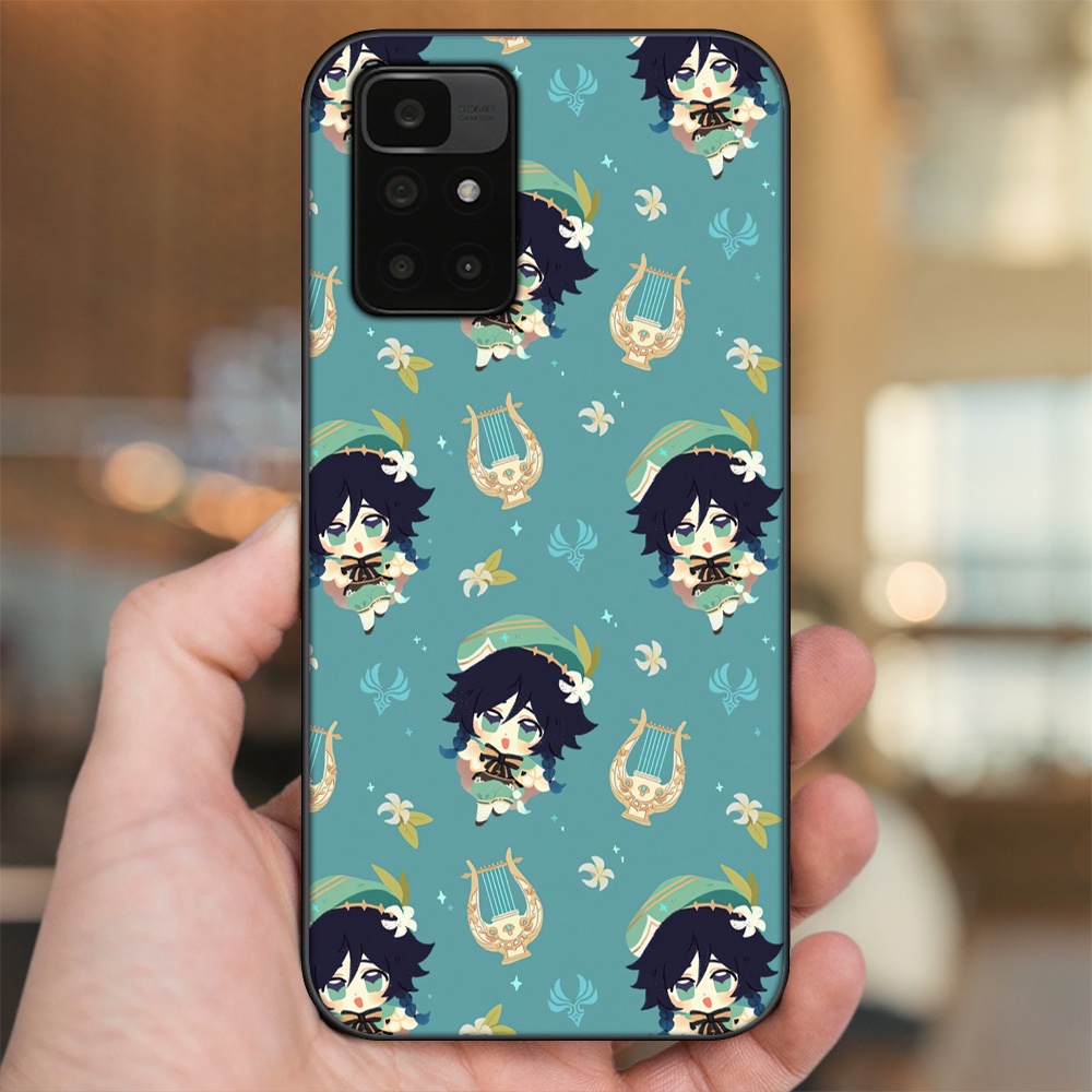 Ốp lưng Xiaomi Redmi 10 viền đen in hình Venti Genshin Impact