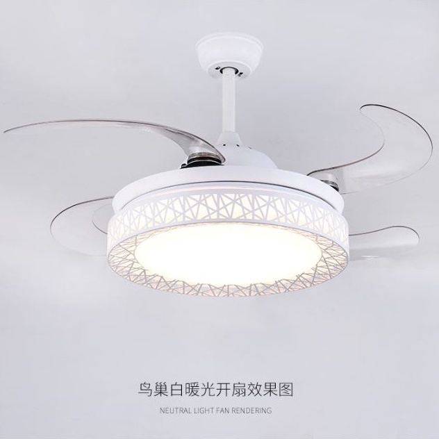 Đèn quạt MONSKY RORY cánh cụp xòe hiện đại, động cơ chạy siêu êm, siêu mát