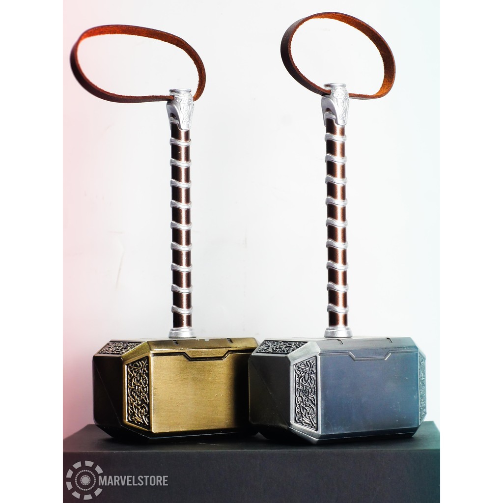 Búa Thor kim loại tỉ lệ 1/4 màu bạc đồ cosplay marvel