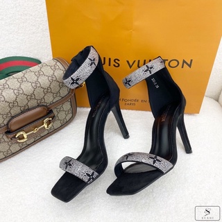 Sandal cao gót l•v nhung đá super fullbox