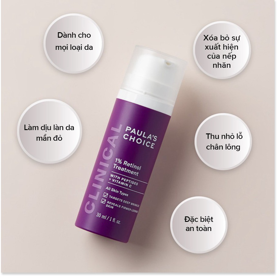 [Mã giảm giá tích lũy] Tinh Chất Chống Lão Hóa 1% Retinol Paula's Choice 30ml[COCOLUX]