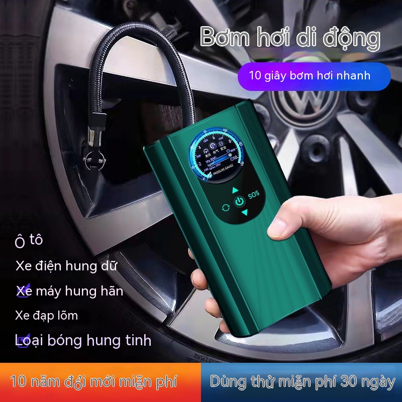 bơm khí 1s bơm hơi Di động thông minh kỹ thuật số phát hiện áp suất lốp xe đạp điện Bơm 12V 36V 48V 60V