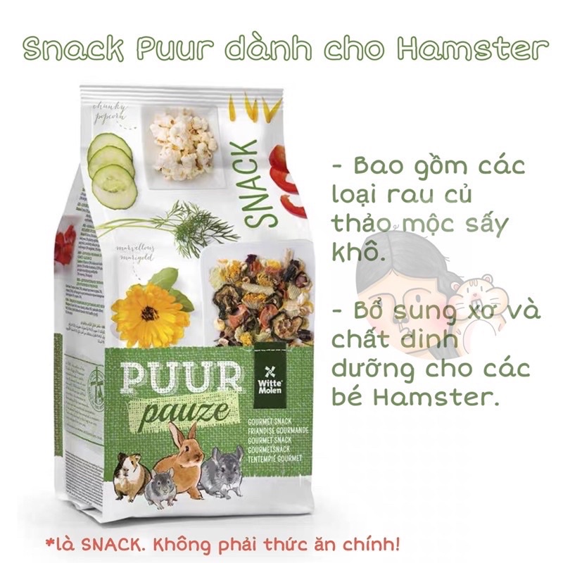Puur thảo mộc dành cho Hamster - gói nhỏ 100gram