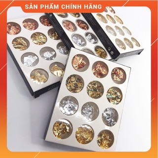 Set 12 ô giấy bạc trang trí móng