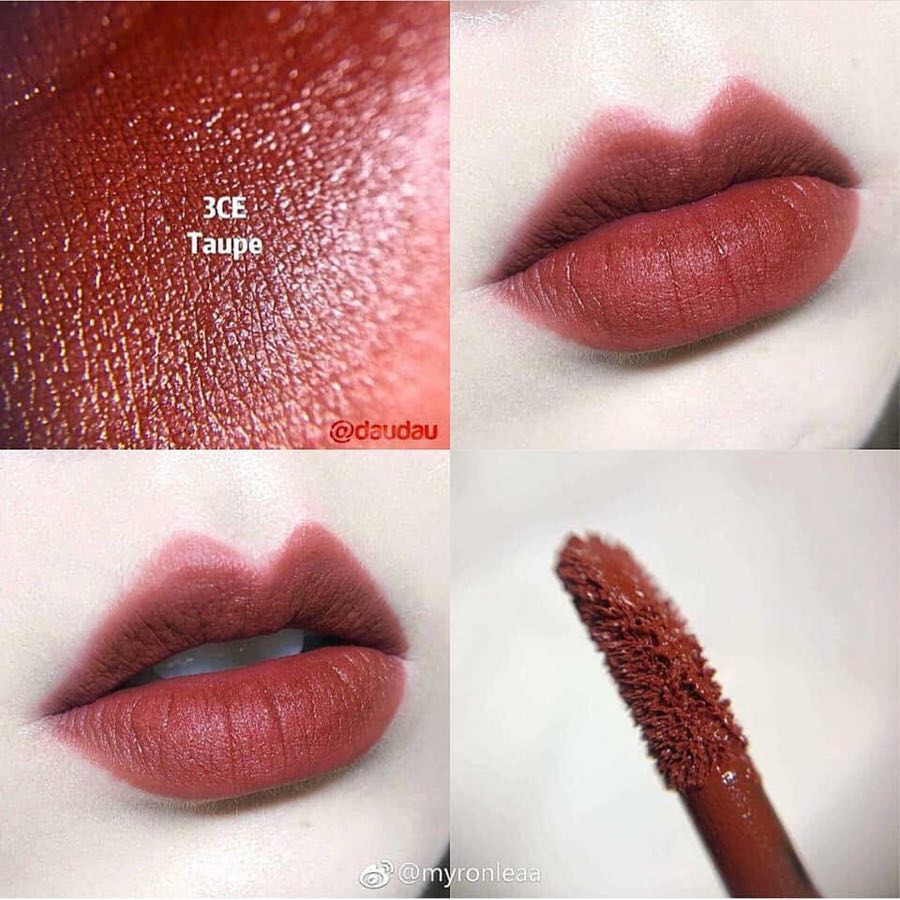 Son Kem Lì 3CE Velvet Lip Tint màu Taupe Going right Private Daffodil