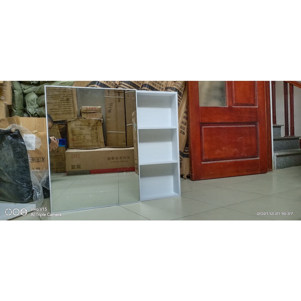 Tủ gương toàn thân nhà vệ sinh, tủ gương vuông  trang trí phong cách bắc âu hiện đại đa năng