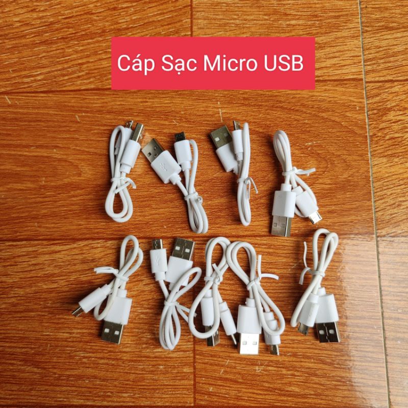 Cáp Sạc Micro USB Sợi Dài 28cm