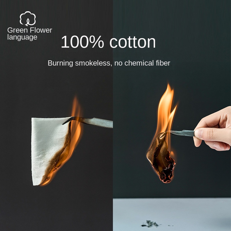 Hộp 222 Miếng Bông Tẩy Trang Ba Lớp Bằng cotton Nguyên Chất Thân Thiện Với Da Ướt Và Khô