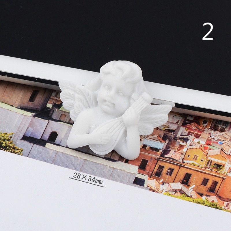 Set 5 phụ kiện bằng nhựa resin hình thiên thần để trang trí tiện dụng