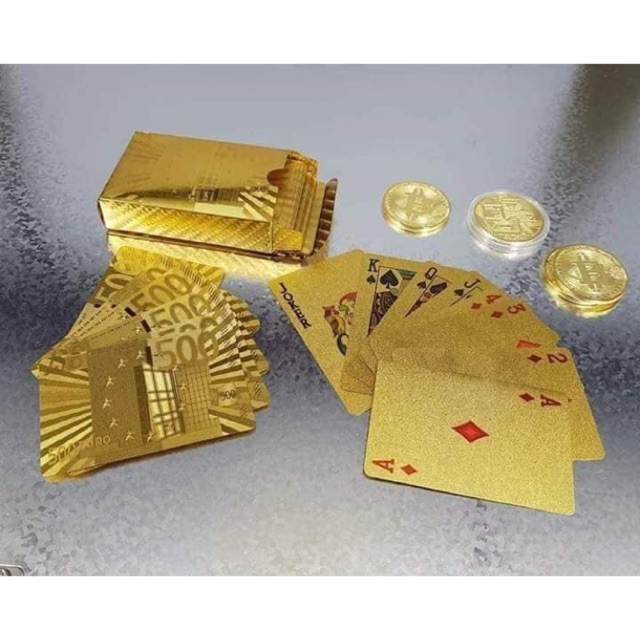 Bộ bài tây mạ vàng 24k cao cấp