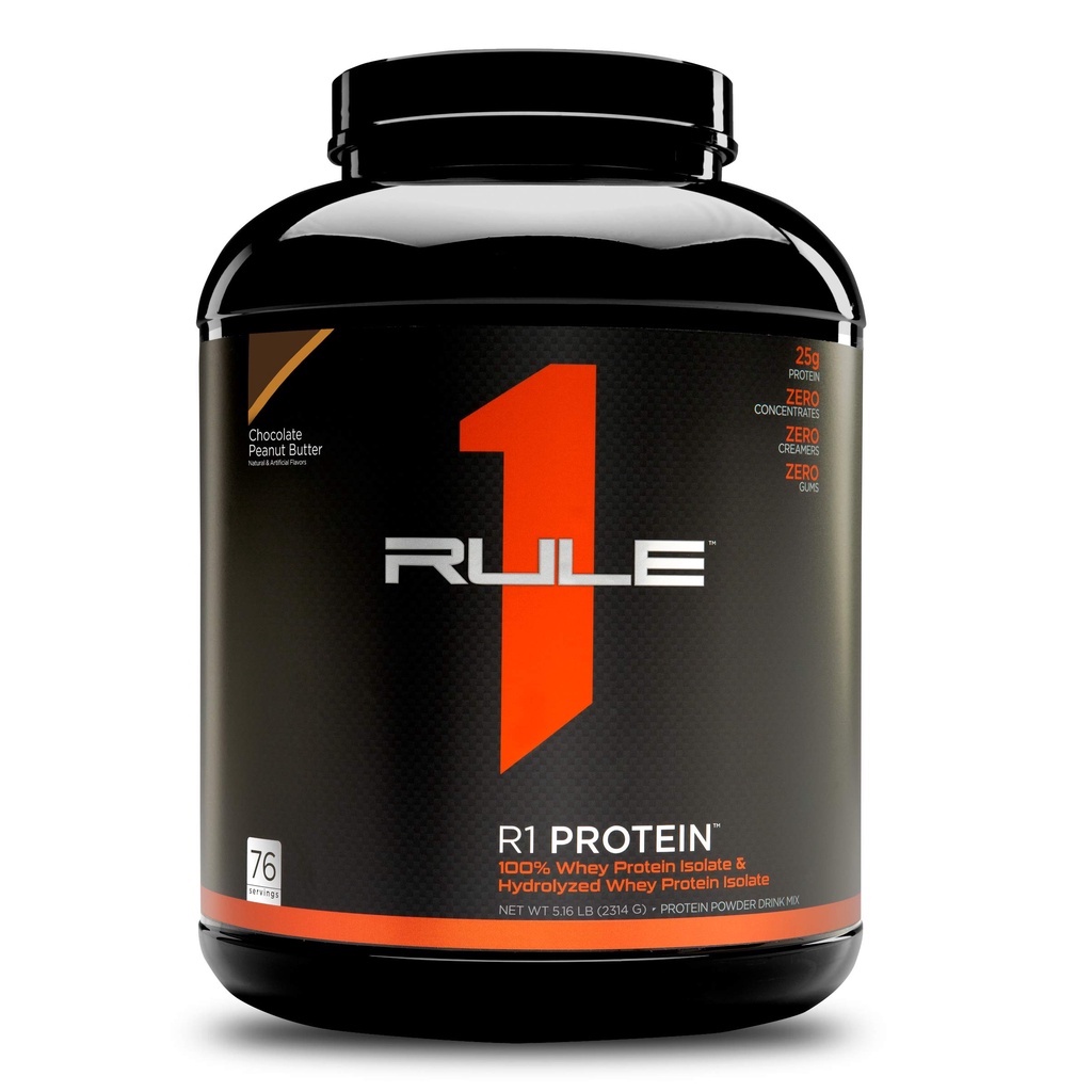 Sữa Whey Protein Isolate Tăng Cơ Giảm Mỡ RULE 1 5lbs  Nhiều Hương Vị - Kèm quà tặng - Hàng Chính Hãng