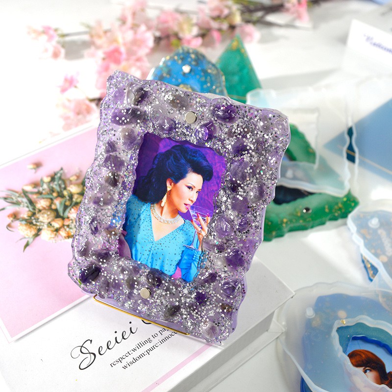 Khuôn Silicon Tự Làm Khung Ảnh Kèm Phụ Kiện Giá Đỡ