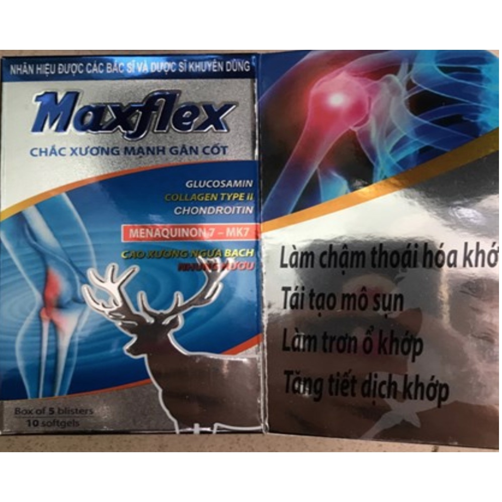 Maxflex Viên uống bổ xương khớp - Giúp làm chậm thoái hóa khớp, tái tạo mô sụn, làm trơn ổ khớp, tăng dịch khớp