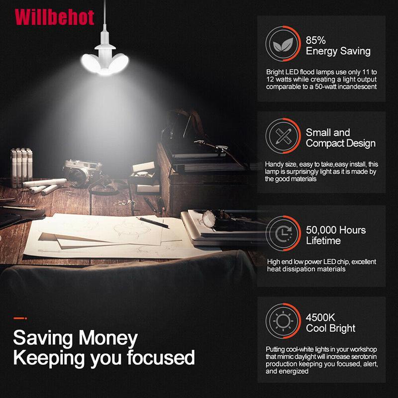 Bóng Đèn Trần Siêu Sáng E27 40W Hình Đĩa Bay Ufo