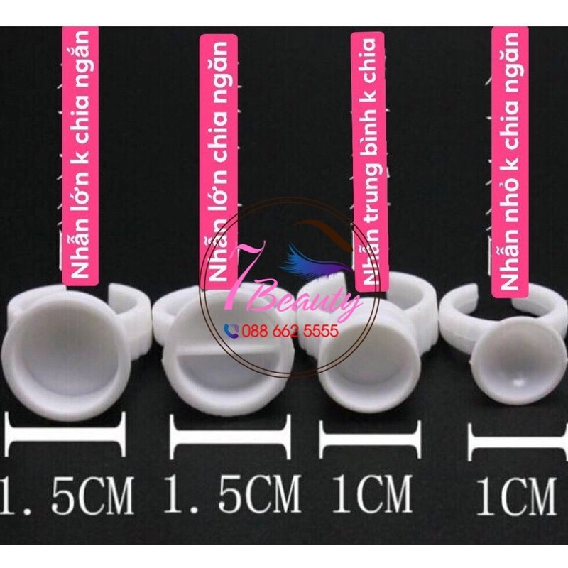 Nhẫn nhựa đựng mực💦(1 gói/~100c) phun xăm