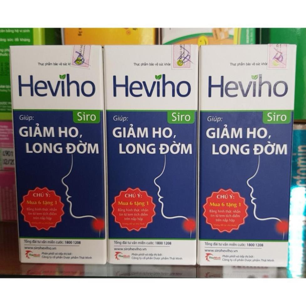 (chính hãng) siro heviho giảm ho long đàm chai 100ml