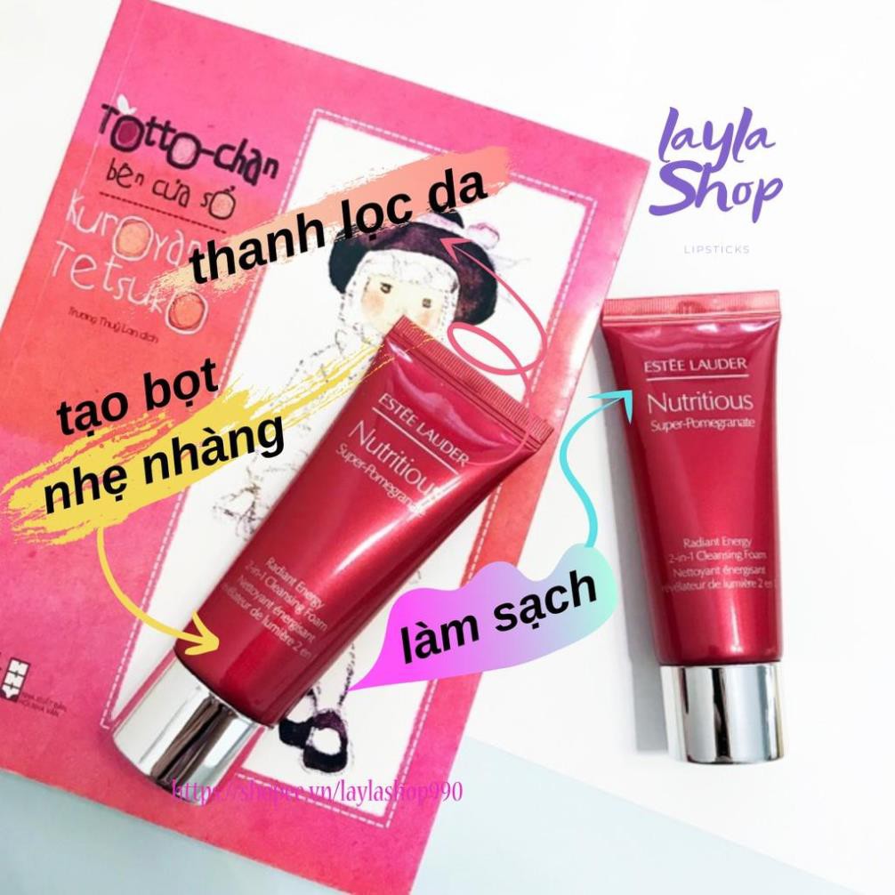 Sữa rửa mặt dưỡng da Estee Lauder Nutritious Super Pomegranate- Radiant Energy 2-in-1 Cleansing Foam 30ml