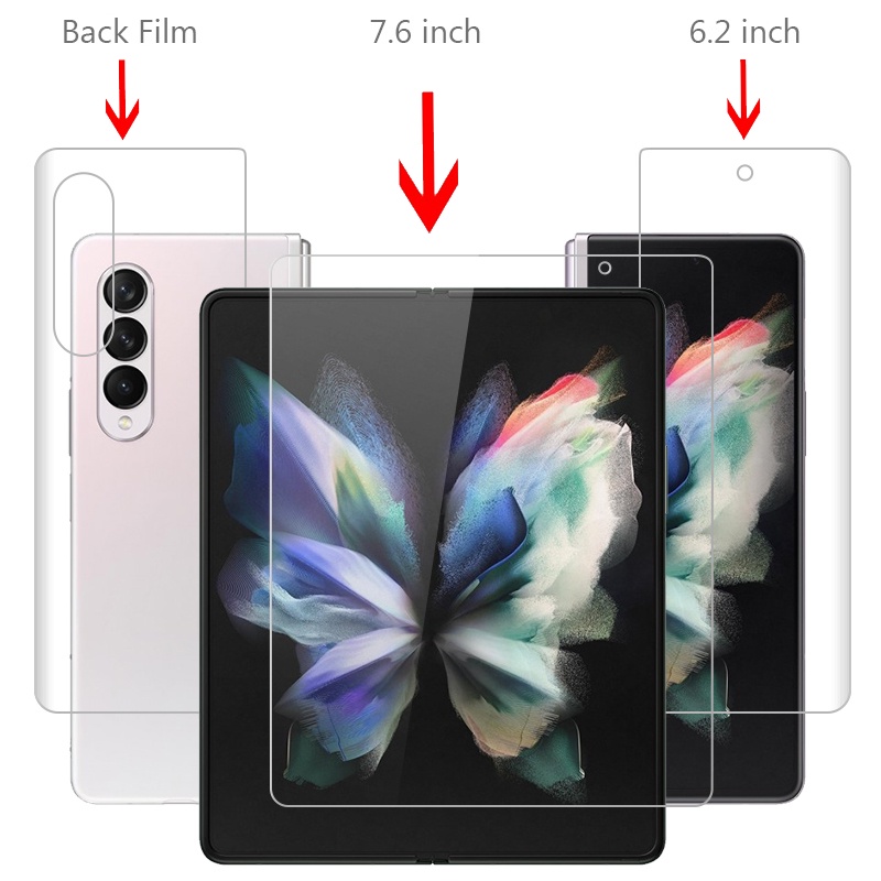 Miếng dán bảo vệ màn hình điện thoại Samsung Galaxy Z Fold3 Fold2 Fold 3 2 5G 7.6"