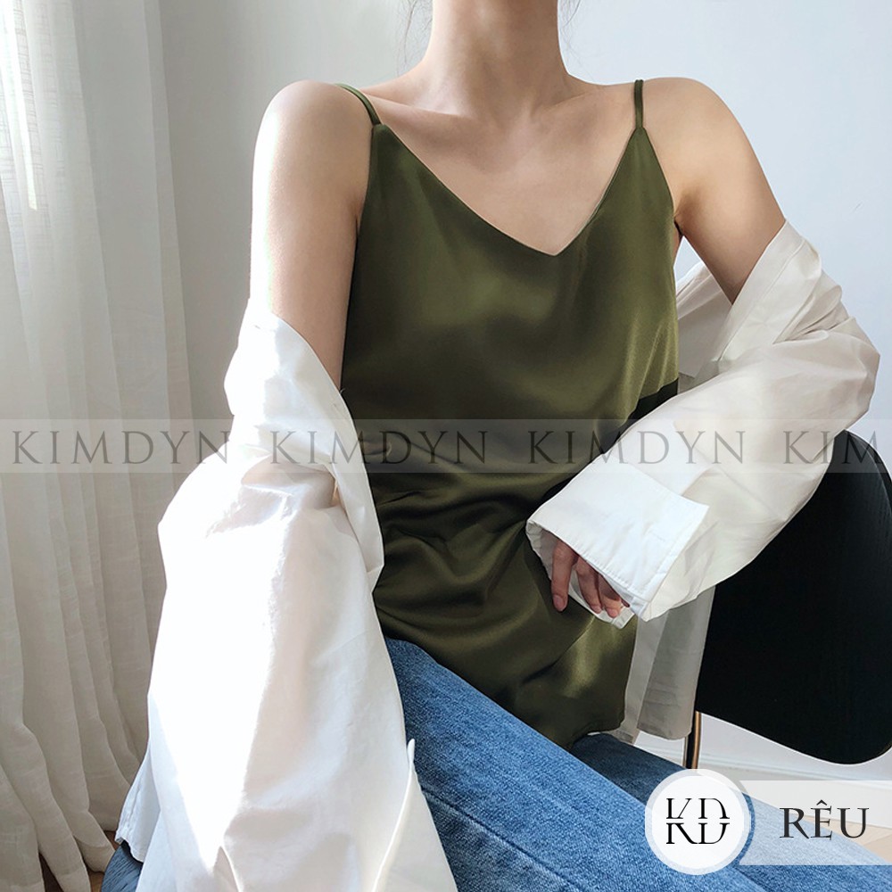 Áo hai dây lụa satin cao cấp KIMDYN [KDA04]