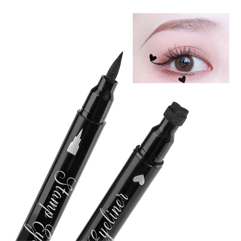 Foreign trade suit neutral double head non-smudge seal eyeliner waterproof quick-drying eyeliner cheap makeup