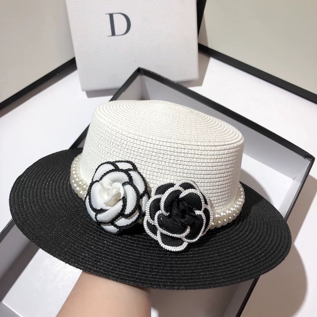 Mũ cói đi biển. mũ đầu bằng vành 35cm hàng đẹp