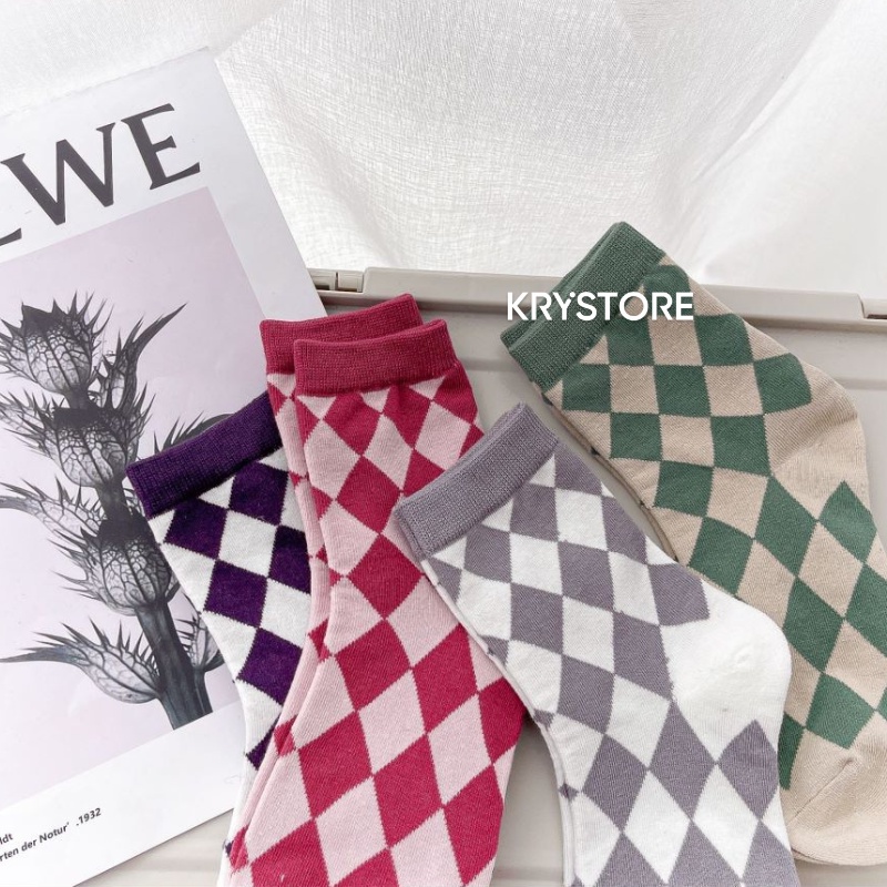 Tất cao cổ quả trám chất cotton đẹp nam nữ TC35