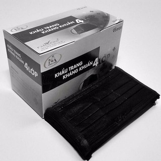Khẩu trang y tế 4 lớp kháng khuẩn cao cấp màu trắng đen xanh ghi