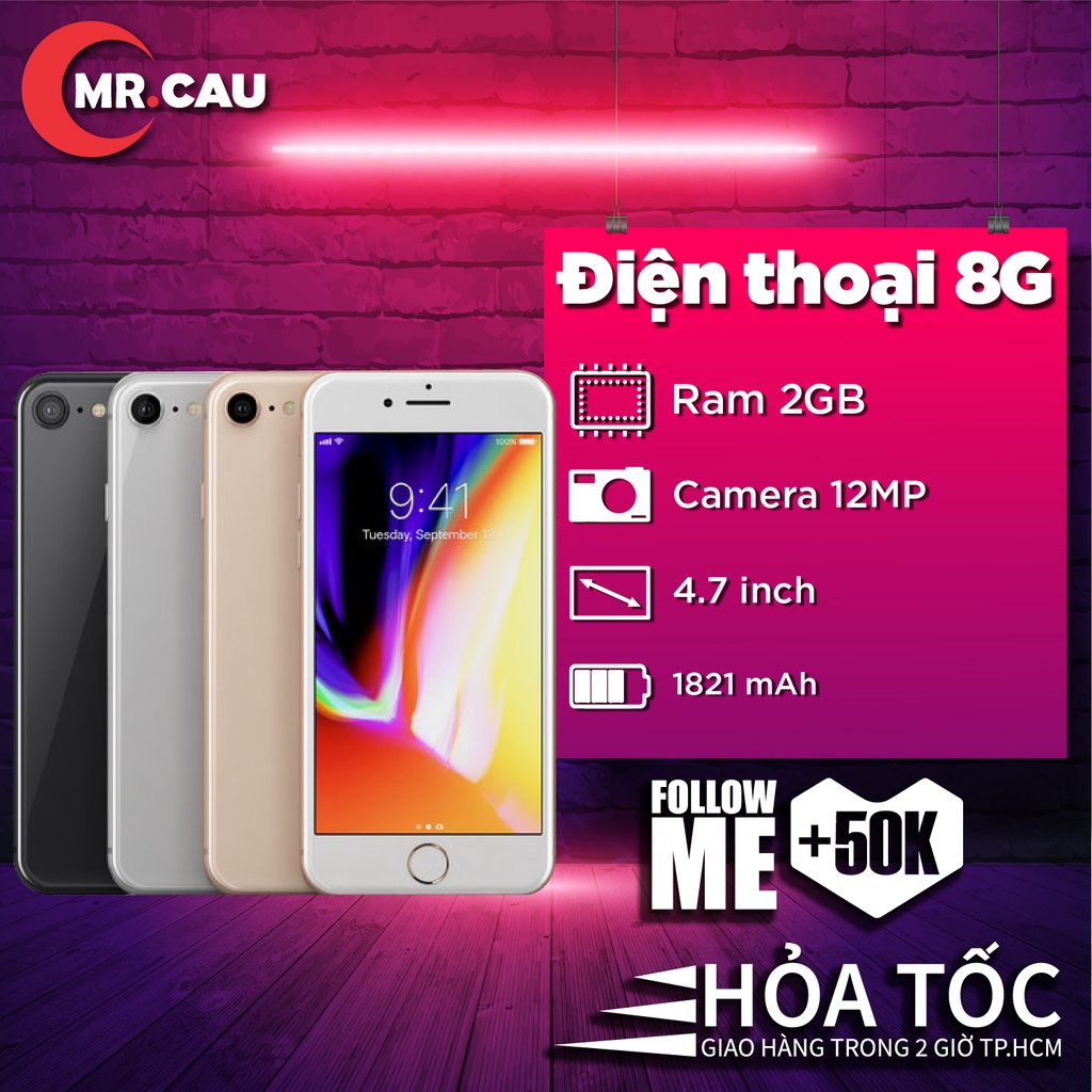 Điện thoại 8G - (64GB/256GB) Quốc Tế Chính Hãng Đẹp 99% như Mới NGUYÊN ZIN FREESHIP - MRCAU