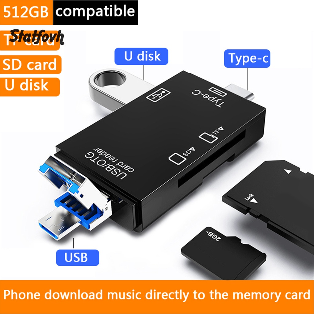 Đầu Đọc Thẻ Nhớ Usb 2.0 Type-C Micro-Sd Tf 3 Trong 1 Đa Năng | BigBuy360 - bigbuy360.vn