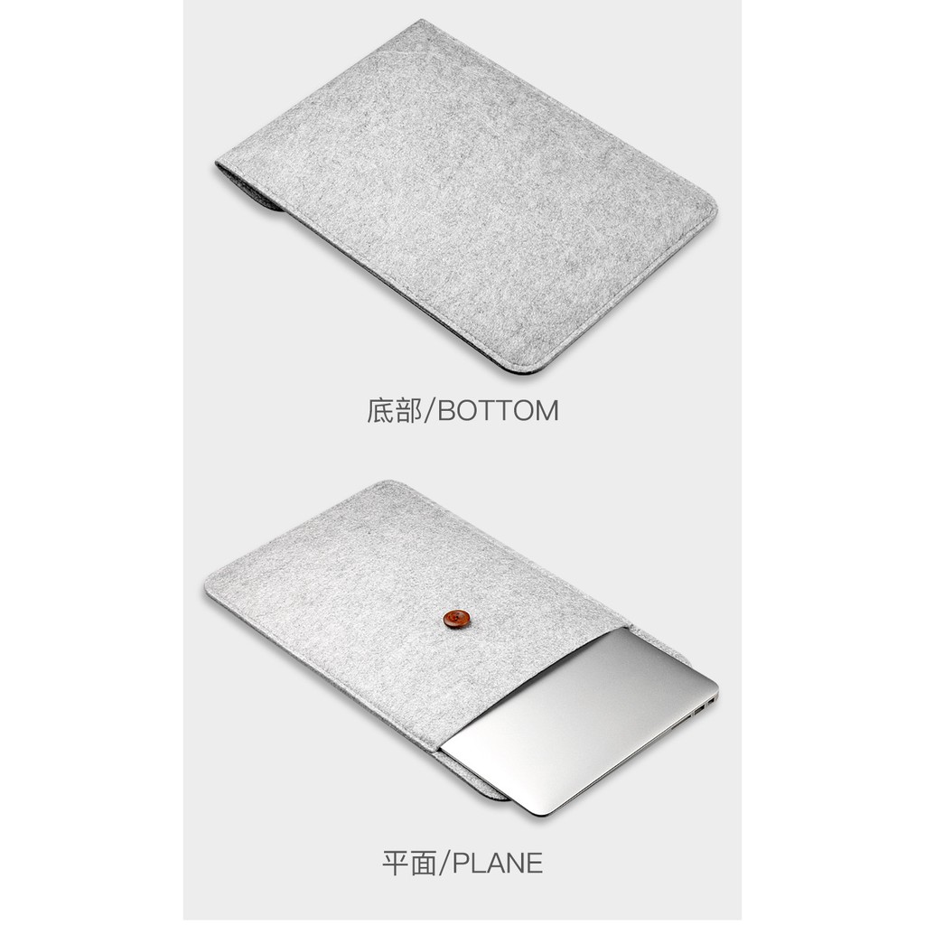 Túi Nỉ Bảo Vệ Laptop -  Macbook Air Pro 11 inch,  12 inch, 13 inch, 14 inch, 15 inch, 16 inch