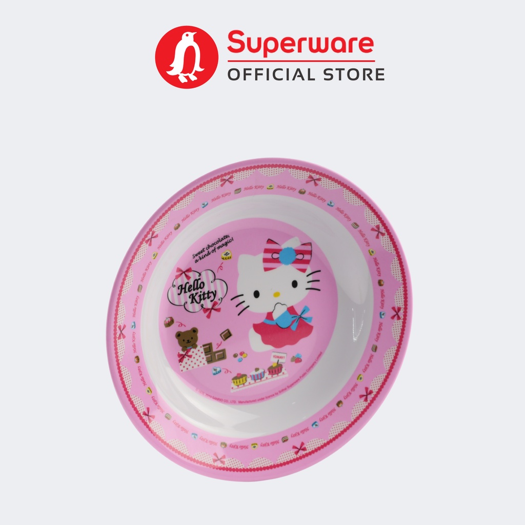 Dĩa Sâu Hello Kitty Chocolate Chất Liệu 100% Melamine | Superware Thái Lan | P182-P304