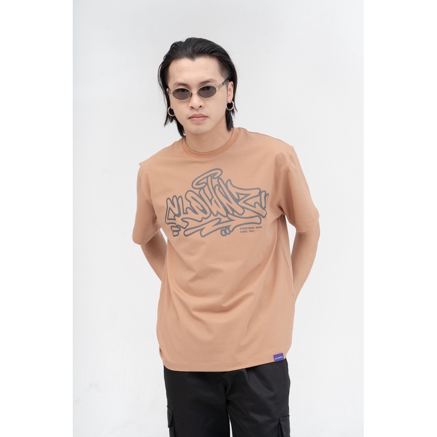 Áo thun tay lỡ local brand Clownz Graffiti Tag T-shirt chất cotton, form rộng unisex