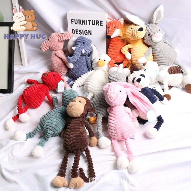 Móc khóa thú bông hàng cao cấp hình con vật dễ thương size 19cm, móc treo túi xách, balo - Happy Hug