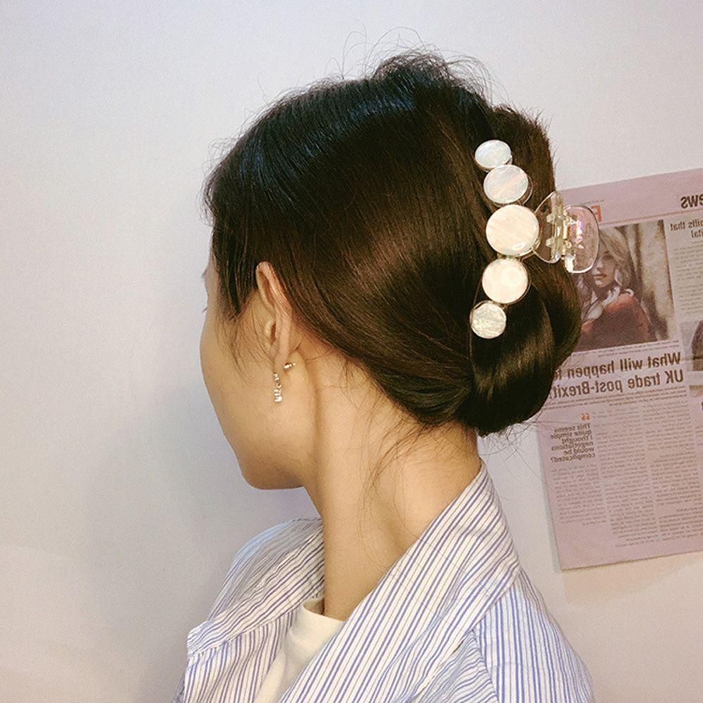 Kẹp Tóc Càng Cua Bằng Acrylic Hình Cá Mập Cherry Dễ Thương Phong Cách Hàn Quốc