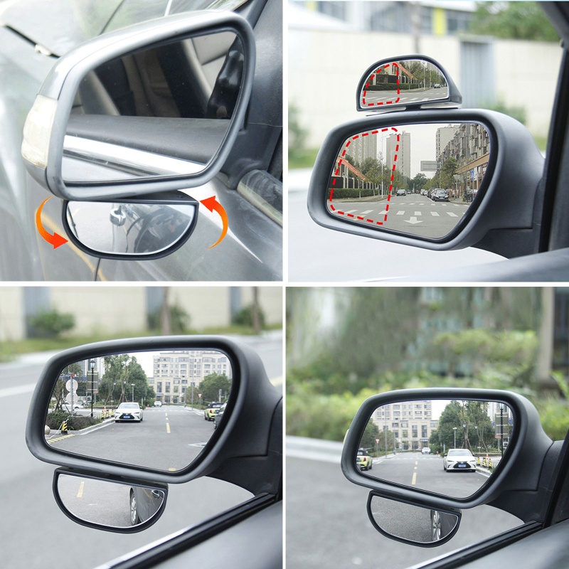Gương Chiếu Hậu Góc Rộng Xoay 360 Độ Chống Điểm Mù Cho Xe Hơi