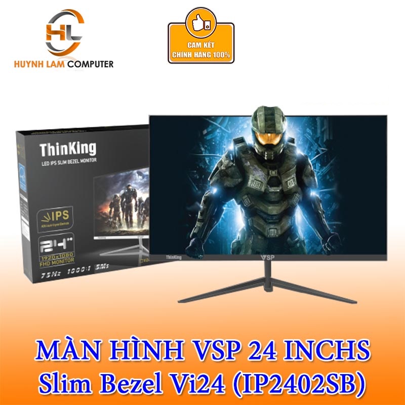 Màn hình máy tính 24inch VSP Vi24 IP2402S W/B Slim Bezel (23.8inch FHD IPS 75Hz HDMI+VGA) - Chính hãng | BigBuy360 - bigbuy360.vn