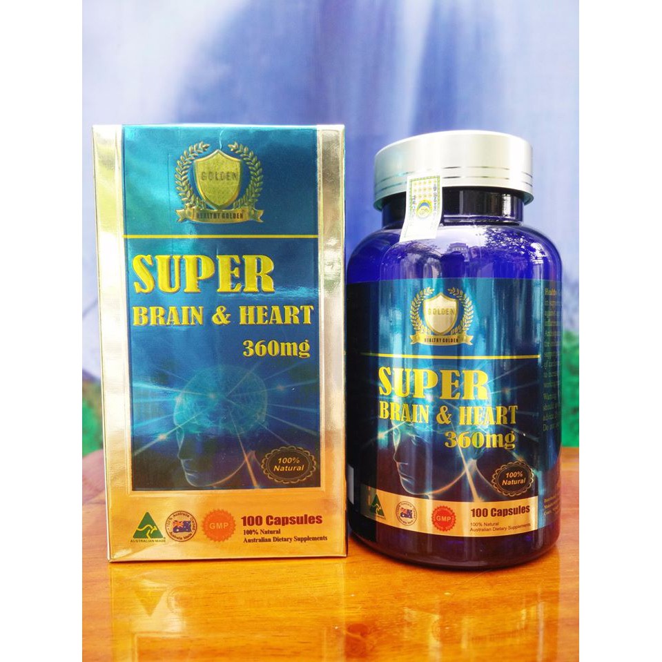BỔ NÃO HOẠT HUYẾT  - SUPER BRAIN & HEART 360MG LỌ 30V_100V