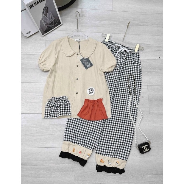 Set bộ tiểu thư - bộ ngủ mặc nhà ra phố phiên bản cao cấp - bộ ngủ lụa pijama