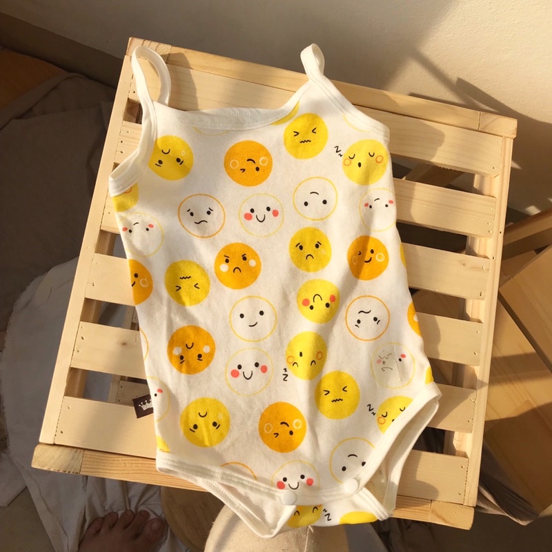 Body hai dây cotton xuất dư mềm mát cho bé